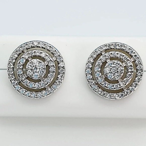 925 Sterling Silver Cubic Zirconia Earrings, U19254839 - Picture 9 of 11